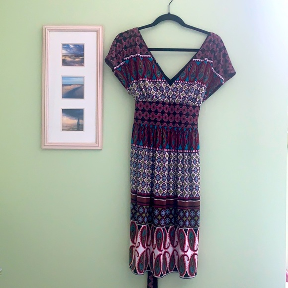 🌺2 for $23 🌺 Cute double v-neck multi-colored dress from coastal boutique - Picture 6 of 15